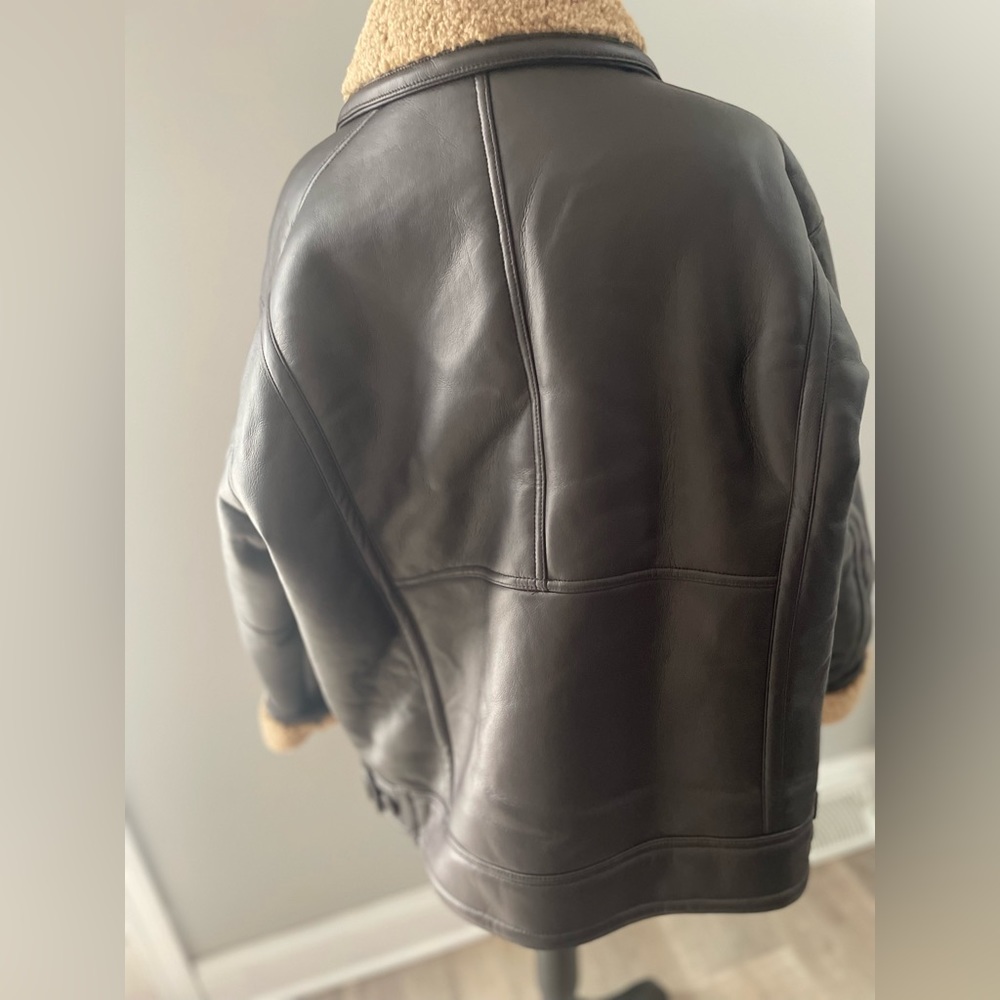 Like new Topshop heavy weight vegan leather coat in medium - Picture 6 of 13